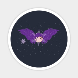 Winter Purple Angel Magnet